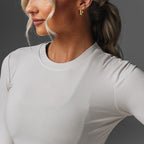 Women's Crop Rib Long Sleeve