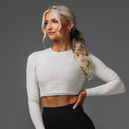 Women's Crop Rib Long Sleeve