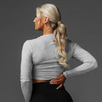 Women's Crop Rib Long Sleeve