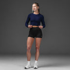 Women's Crop Rib Long Sleeve