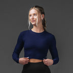 Women's Crop Rib Long Sleeve